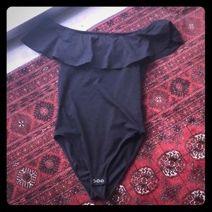 Topshop Bodysuit Off Shoulder